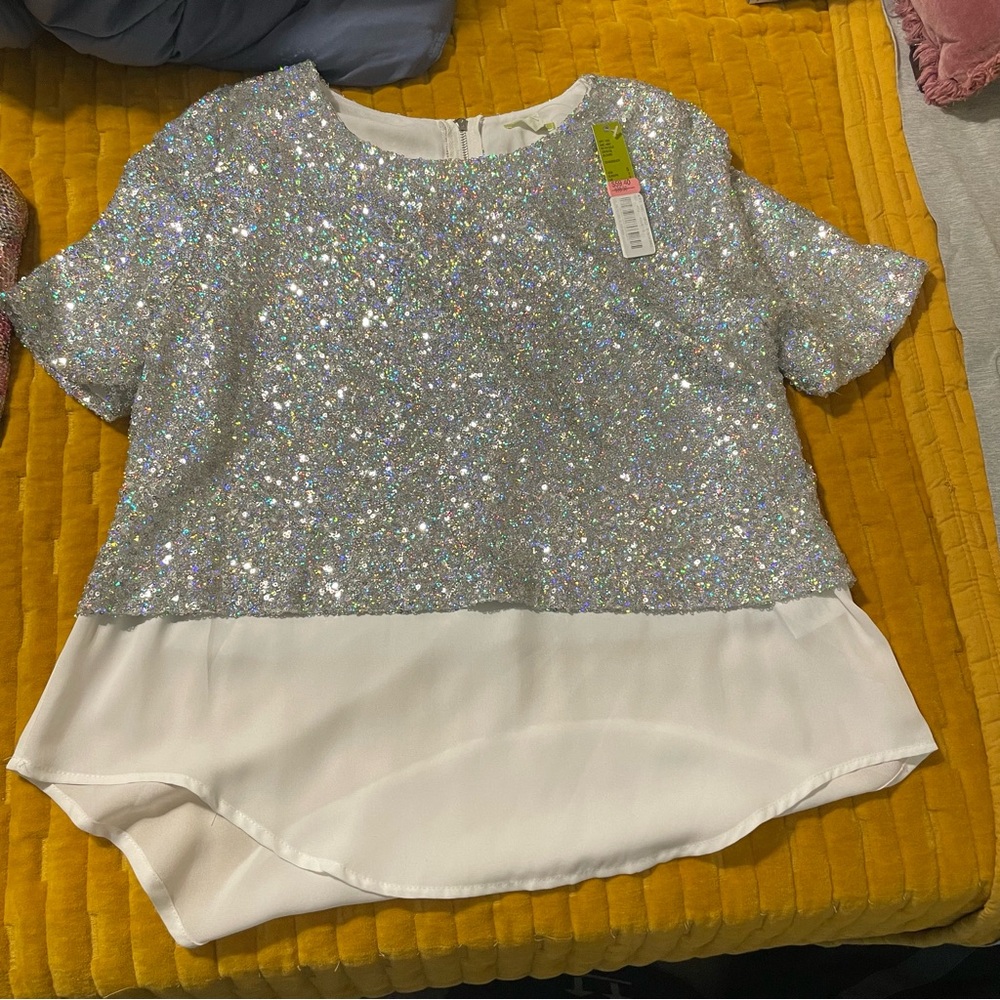 Gianni Bini Sequin Blouse - NWT